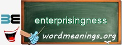 WordMeaning blackboard for enterprisingness